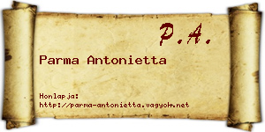 Parma Antonietta névjegykártya